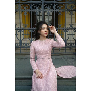 Áo dài ren kim sa