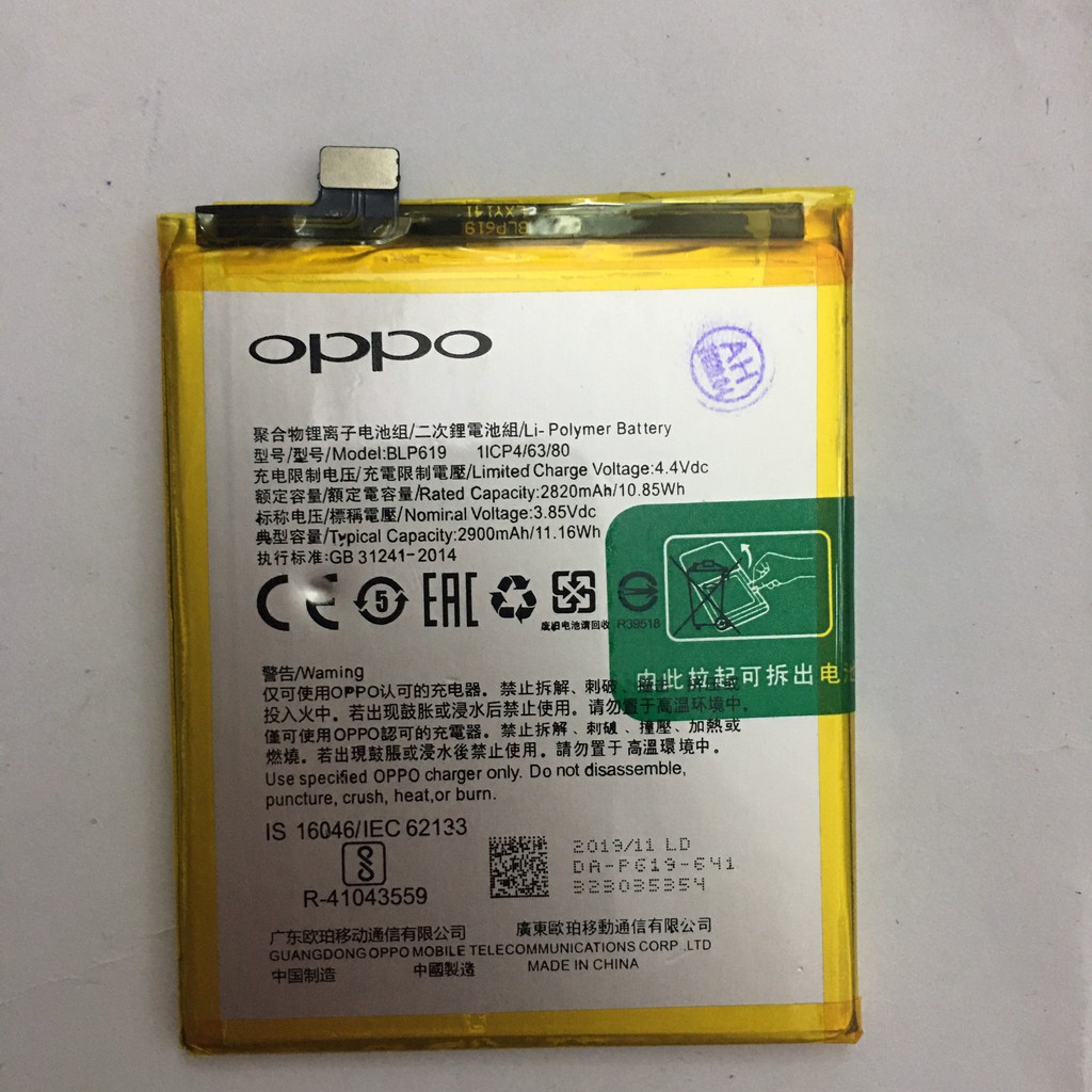 Pin OPPO A39 Neo 9S  A57 F3 Lite - BLP619 Zin bóc máy