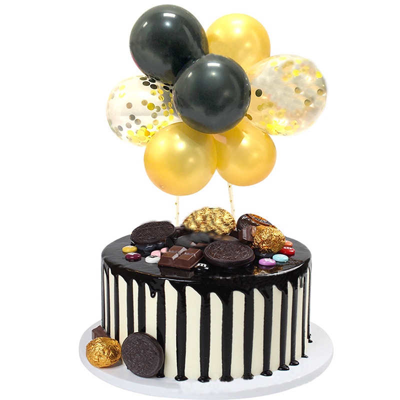 Set 10 Bong Bóng Mini 5 Inch Trang Trí Bánh Kem Sinh Nhật / Tiệc Mừng Năm Mới 2022