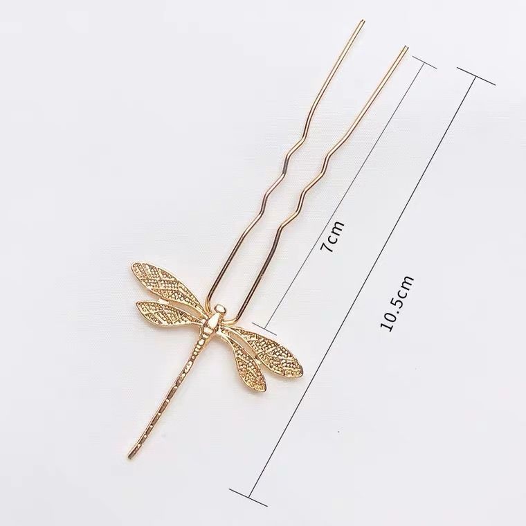 Trâm Cài Tóc Hình Chuồn Chuồn Bằng Hợp Kim Phong Cách Hanfu Cổ Điển Dễ Phối Đồ