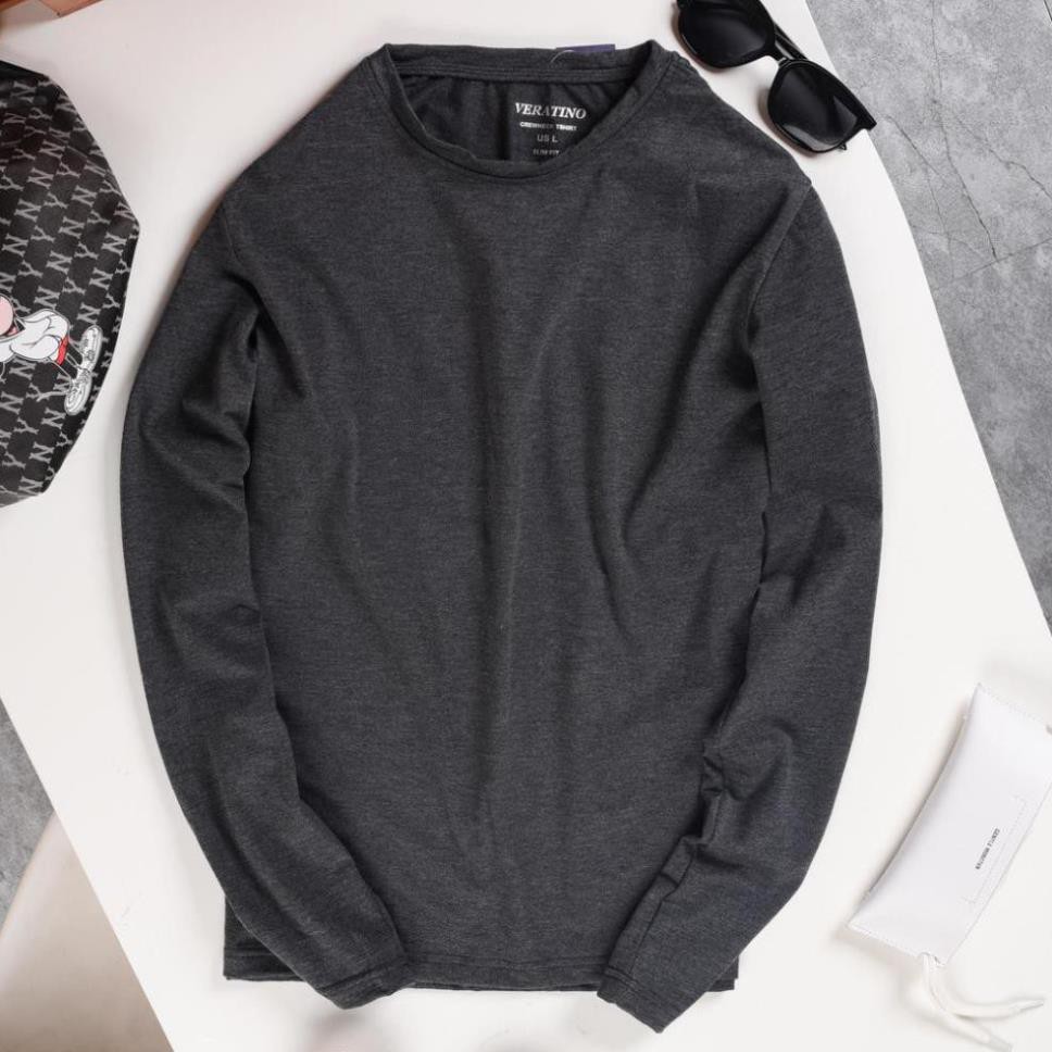 Áo thun dài tay nam giữ nhiệt Veratino thu đông đẹp cổ tròn chất cotton co giãn mặc tập gym, đi chơi, đi làm | BigBuy360 - bigbuy360.vn