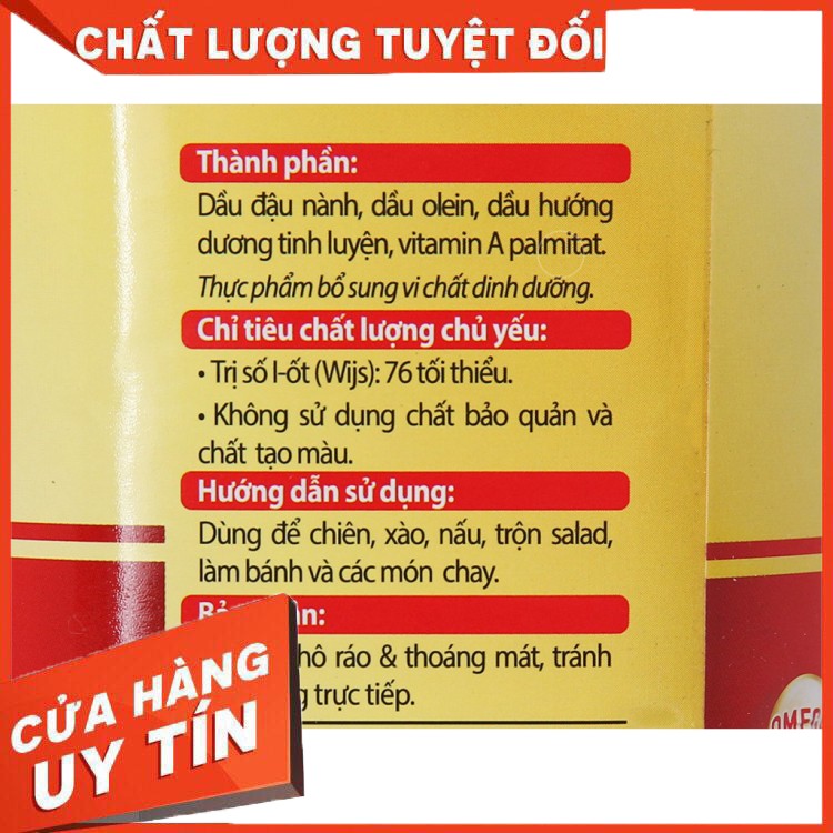 Dầu ăn cao cấp Meizan Gold chai 1L