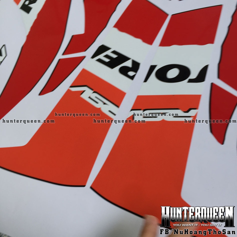 Tem rời dán xe WAVE RSX 2008 đỏ đen. Chất liệu decal cao cấp không bay màu