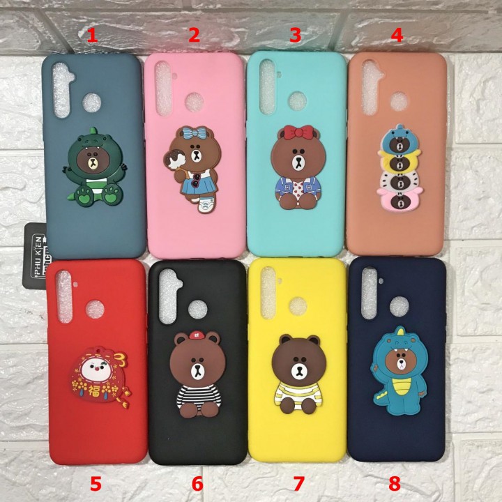 Ốp lưng Realme 5 Pro hình Gấu Nâu