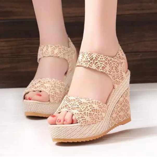Giày đế xuồng nữ 9p cao cấp , dép đế xuồng màu kem, đen V68