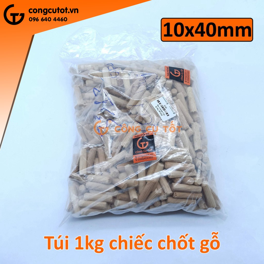 Chốt gỗ Tần Bì 10ly 40mm túi 1kg tối thiểu 450con