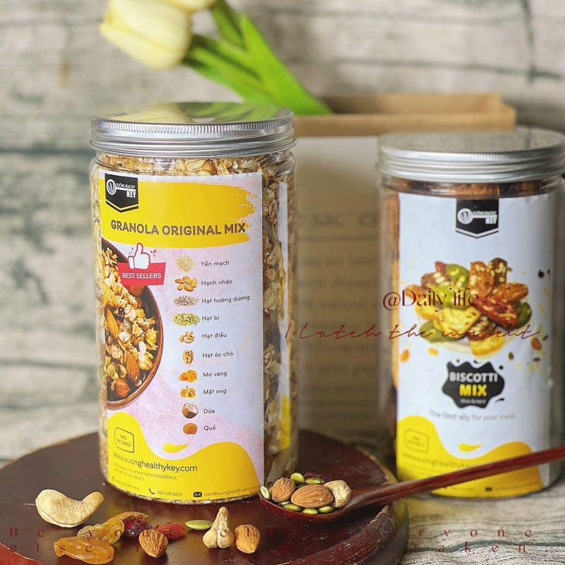 NGŨ CỐC GRANOLA SIÊU HẠT NGUYÊN VỊ DÀNH CHO NGƯỜI ĂN KIÊNG, GYM,…