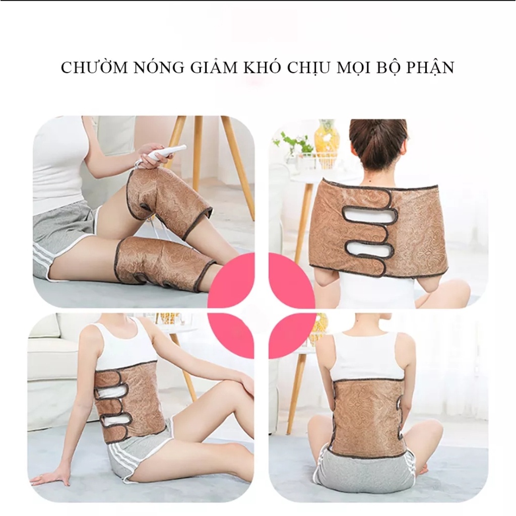 Đai Chườm Nóng Đầu Gối Đa Năng, Lõi Ngãi Cứu Giúp Giảm Đau Đầu Gối Dùng Điện, Tốt Cho Phụ Nữ - Người Lớn Tuổi