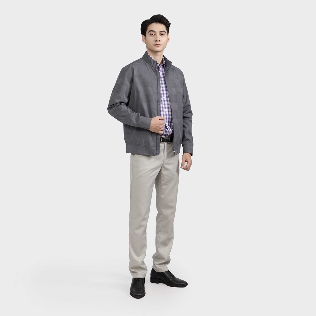 Áo khoác nam 2 lớp ARISTINO phom Regular Fit suông nhẹ, công nghệ Water Repellent chống nước  - AJK046W2