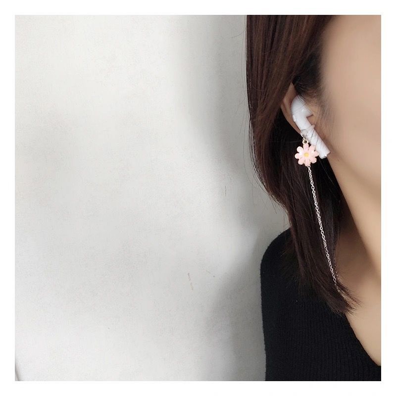 Dây đeo tai nghe Bluetooth không dây chống rơi/chống mất hình hoa cúc thời trang