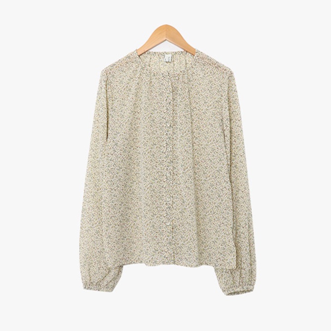 SUXI Áo Sơ Mi Nữ Dài Tay In Hoa Thời Trang Hàn Quốc