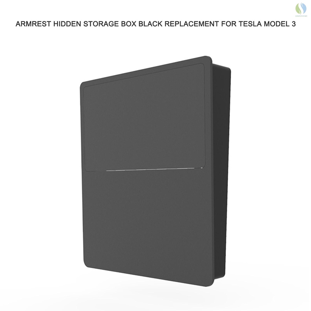 Gentl Armrest Hidden Storage Box Center Console Organizer Black Replacement for Tesla Model 3