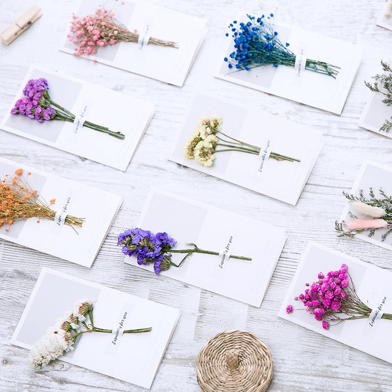 Set 2 Thiệp Chúc Mừng Tốt Nghiệp Họa Tiết Hoa Khô Tự Làm Thẻ