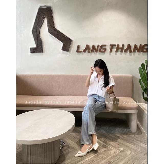 Giày new 100% giống mẫu Prada slingback pumps