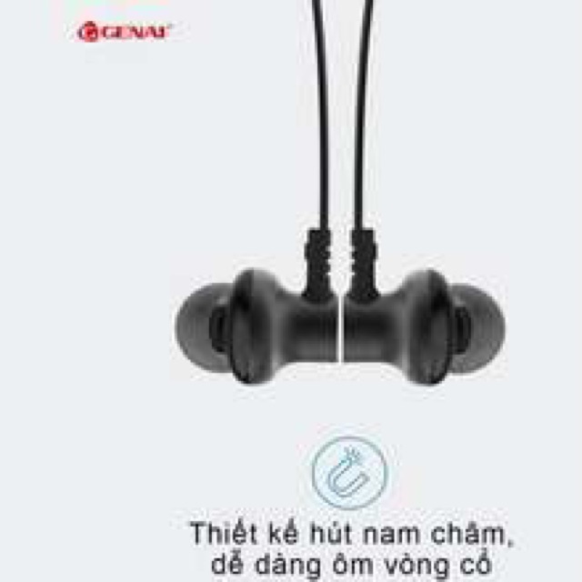 [Chính Hãng] Tai nghe Sport Headphone nhét tai Bluetooth 4.2 GENAI, dung lượng pin lớn_GN-ZB01