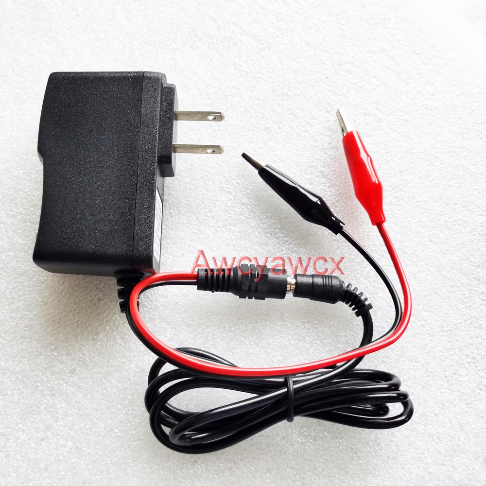 Toys car charger children electric motorcycle battery Bộ Sạc Pin Axit Chì DC 6V 12V 500mA 1A Cho Xe Máy alligator clip Lead acid Tricycle