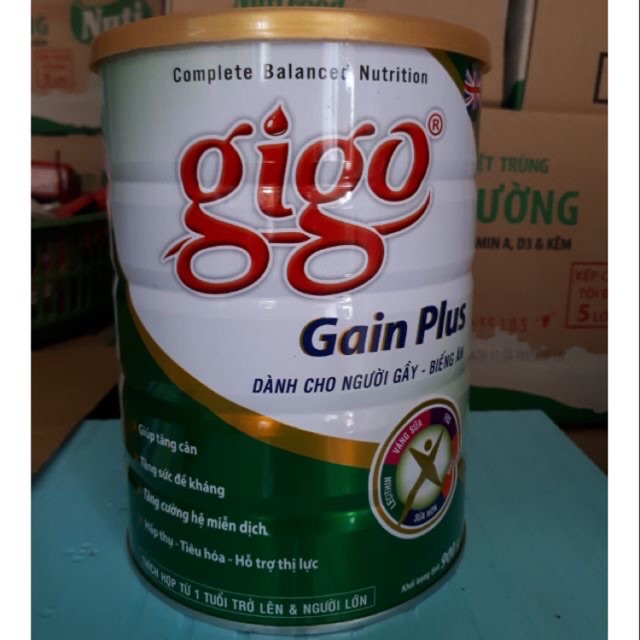 Sữa gigo Gain Plus hộp 900g