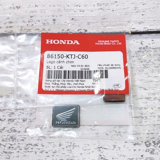 Logo cánh chim nổi crom chính hãng Honda