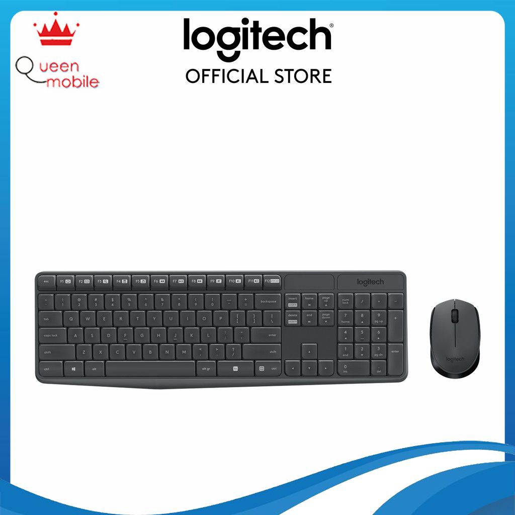 [Trả góp 0% LS] Bộ bàn phím chuột không dây Logitech MK235