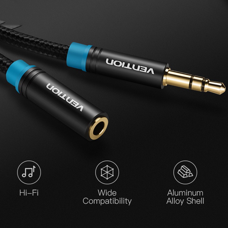 Dây cáp Vention nối dài tai nghe 3.5mm đa năng cao cấp dành cho điện thoại