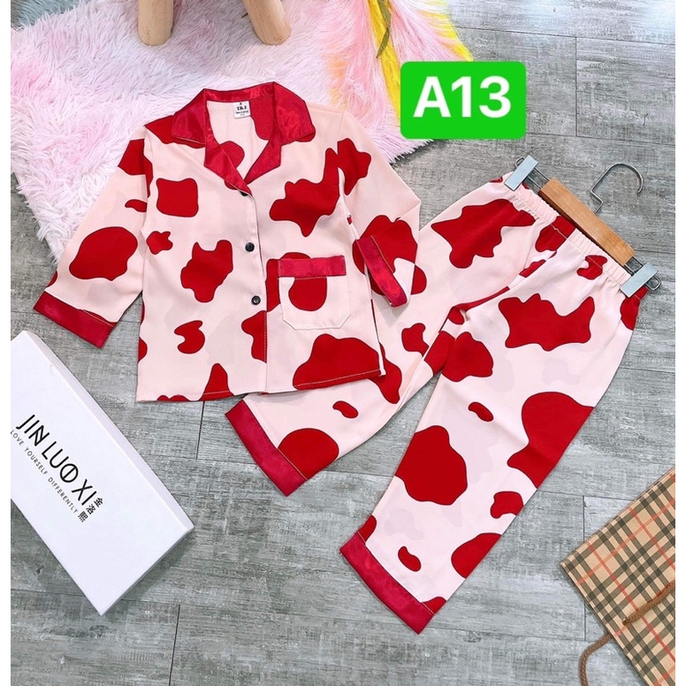 bộ pizama lụa satin 22-32kg | BigBuy360 - bigbuy360.vn