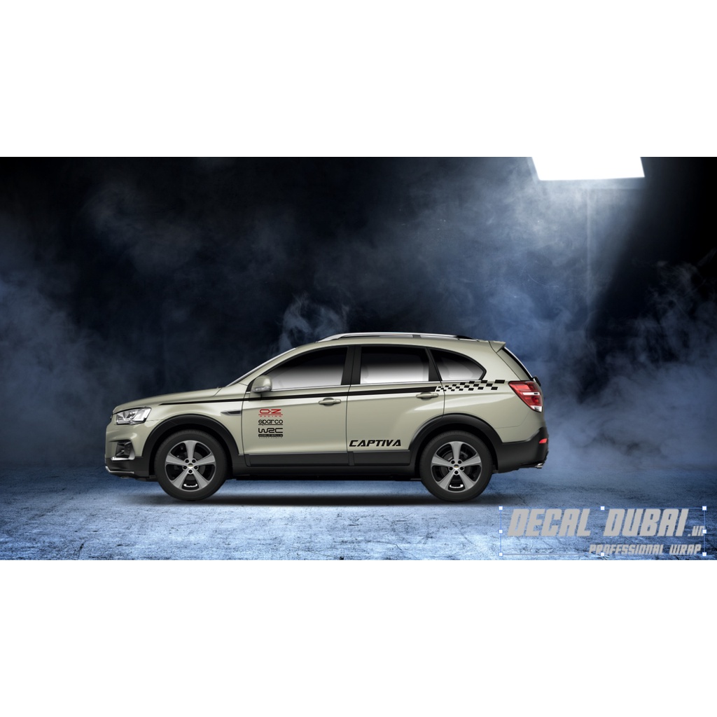 Tem xe Captiva Sport cá tính + Tặng tem số điện thoại