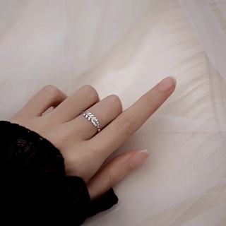 NHẪN BẠC HÌNH LÁ OLIVE