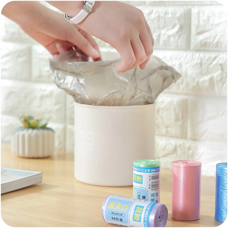 Túi Đựng Rác Mini Bằng Nhựa Dày Dặn Nhiều Màu Sắc Tiện Dụng Cho Phòng Khách
