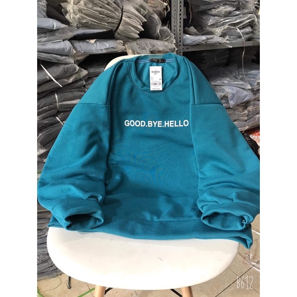 Áo nỉ xanh GOODBYE TC6