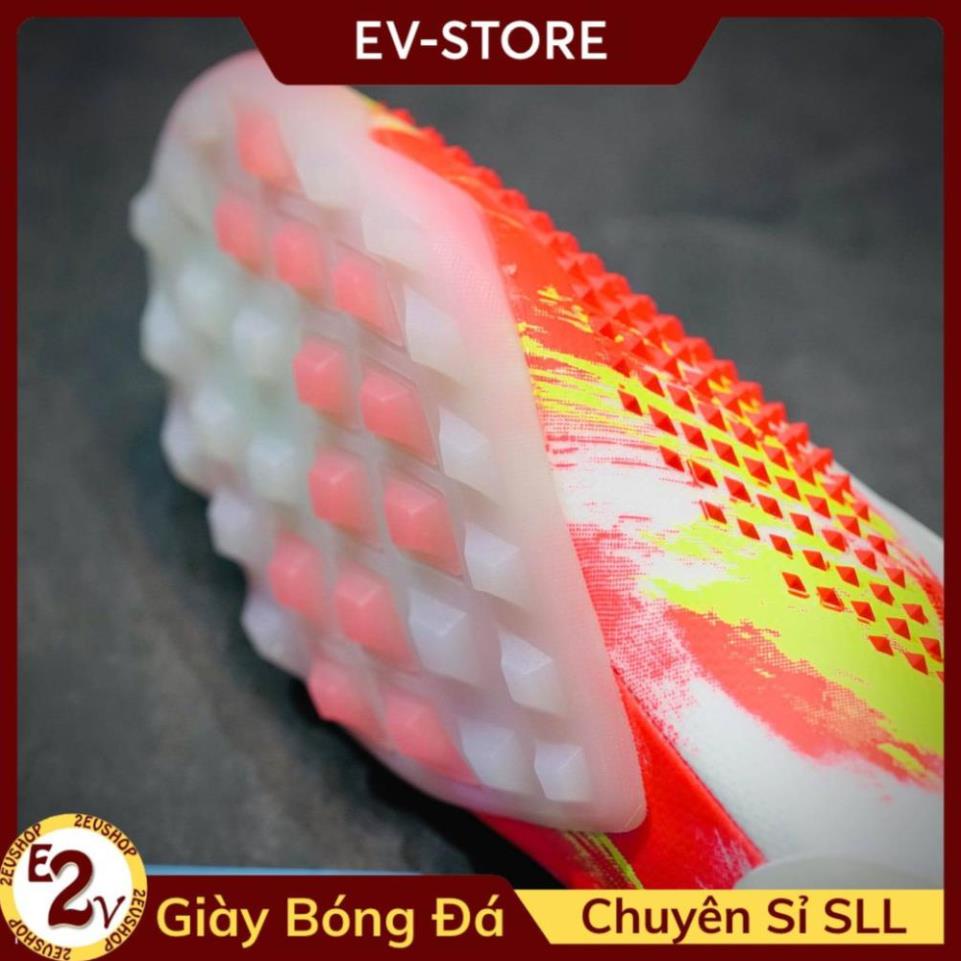 Giày đá bóng thể thao nam 𝐏𝐫𝐞𝐝𝐚𝐭𝐨𝐫 Trắng Cam không dây, giày đá banh cỏ nhân tạo top trendy - 2EV ! ]