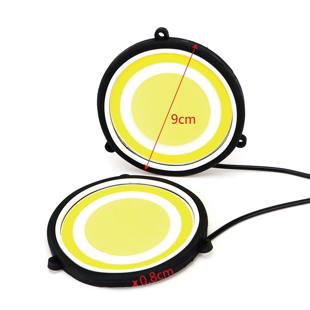 Cặp Đèn Led Cob 12v Chống Nước Chạy Ban Ngày Cho Xe Hơi