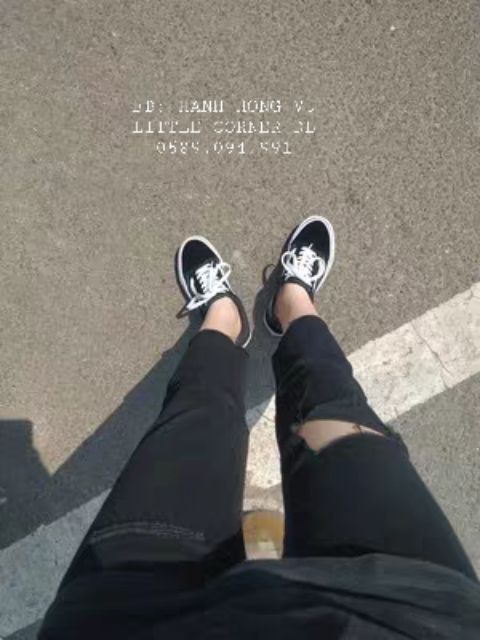 Quần slim baggy jeans rách xẻ phối lưng cao ulzzang kèm ảnh thật hàng sẵn