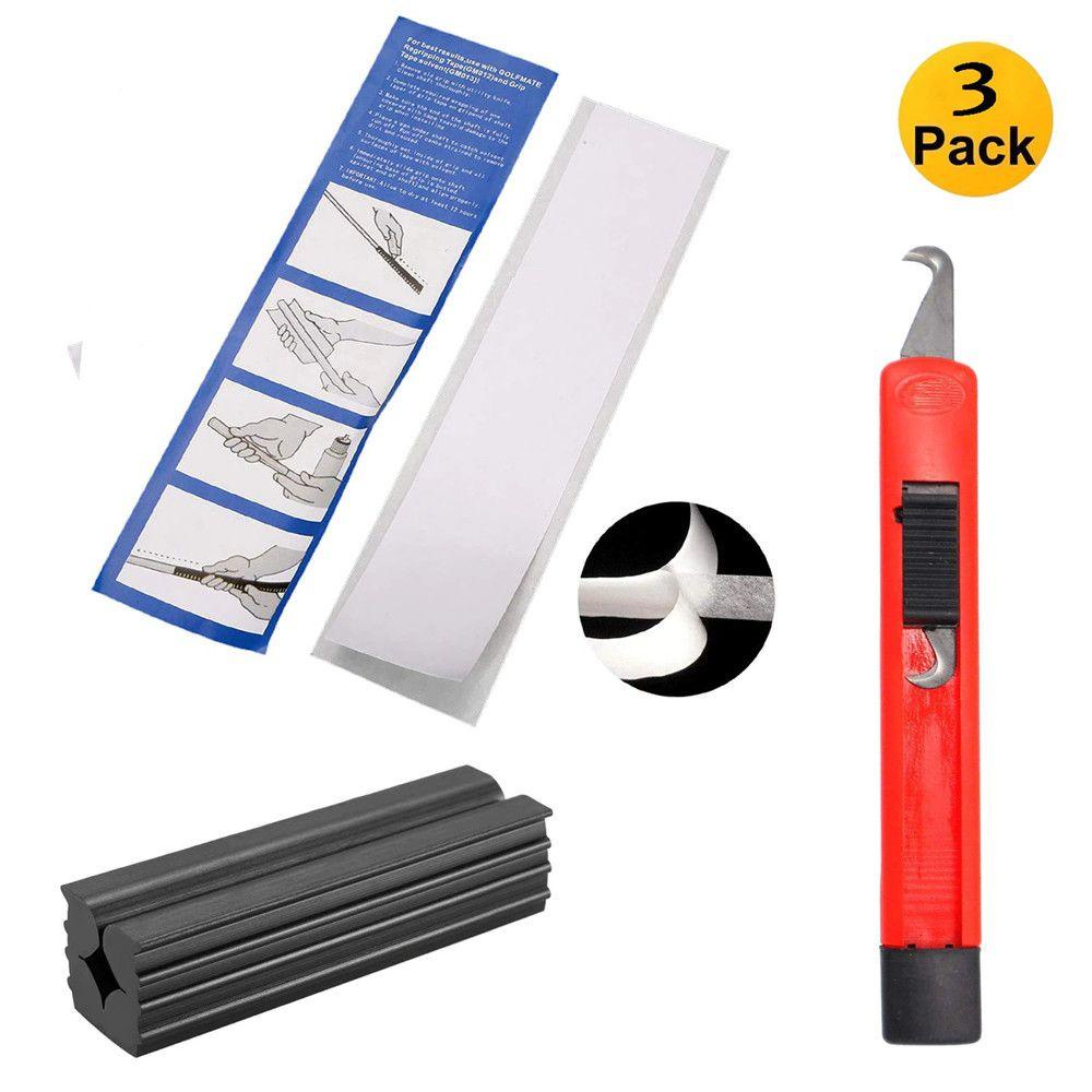 Chink 3 pack / set golf grip tape rolls bộ dụng cụ cầm tay thể thao ngoài trời lắp đặt keo dán cao su vise kẹp
