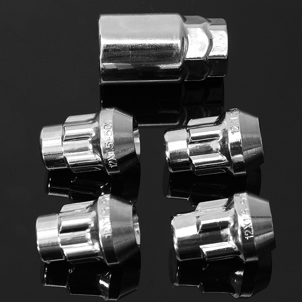 Set 4 Bu Lông 12x1.5mm 60 Độ Chống Trộm Kèm Chìa Khóa X39