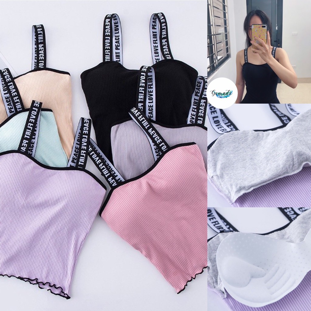 Áo hai dây nữ croptop cotton tăm kiểu siêu đẹp và hot cho nữ M04