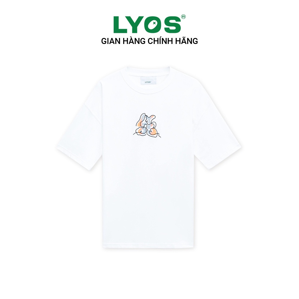 [Mã BMLTA35 giảm đến 35K đơn 99K] Áo thun LYOS Gradient Liquid Trắng