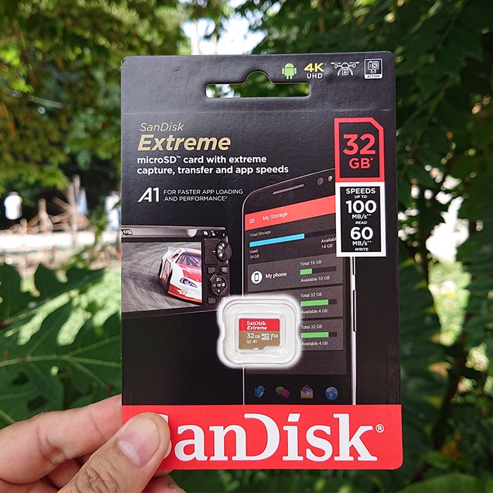 Thẻ nhớ Micro SD Sandisk 32G 64G 128G Extreme và Extreme Pro V30 U3 tốc độ cao quay phim 4k