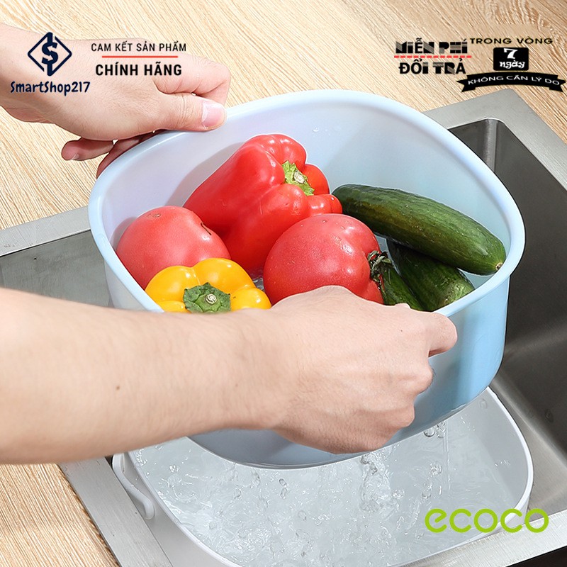 Rổ 2 Lớp Thoát Nước Cao Cấp - Thương Hiệu Nhật Bản ECOCO