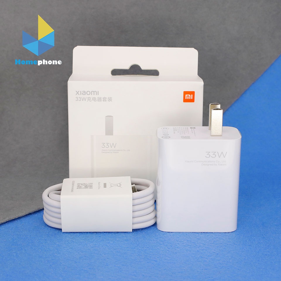 Bộ sạc nhanh Xiaomi 33w và Fullbox 100%, đầu TypeC dành cho điện thoại Android - Hàng BH 6 tháng
