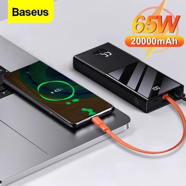 Pin sạc dự phòng 65W 20.000mAh Baseus Elf Digital Display Fast Charging Power Bank