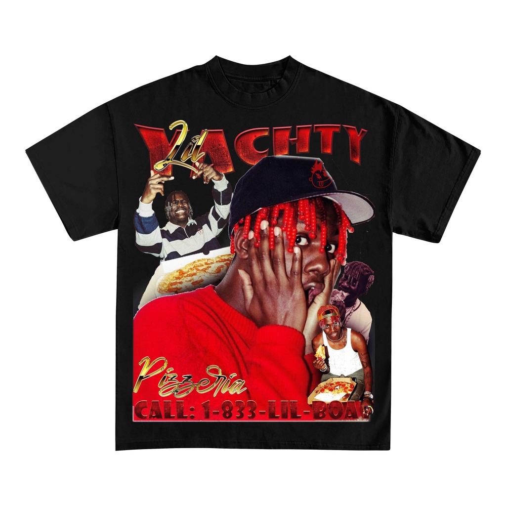 BLANK | Áo Thun Lil Yachty Tay Lỡ Unisex - Đen/Trắng Cổ Tròn