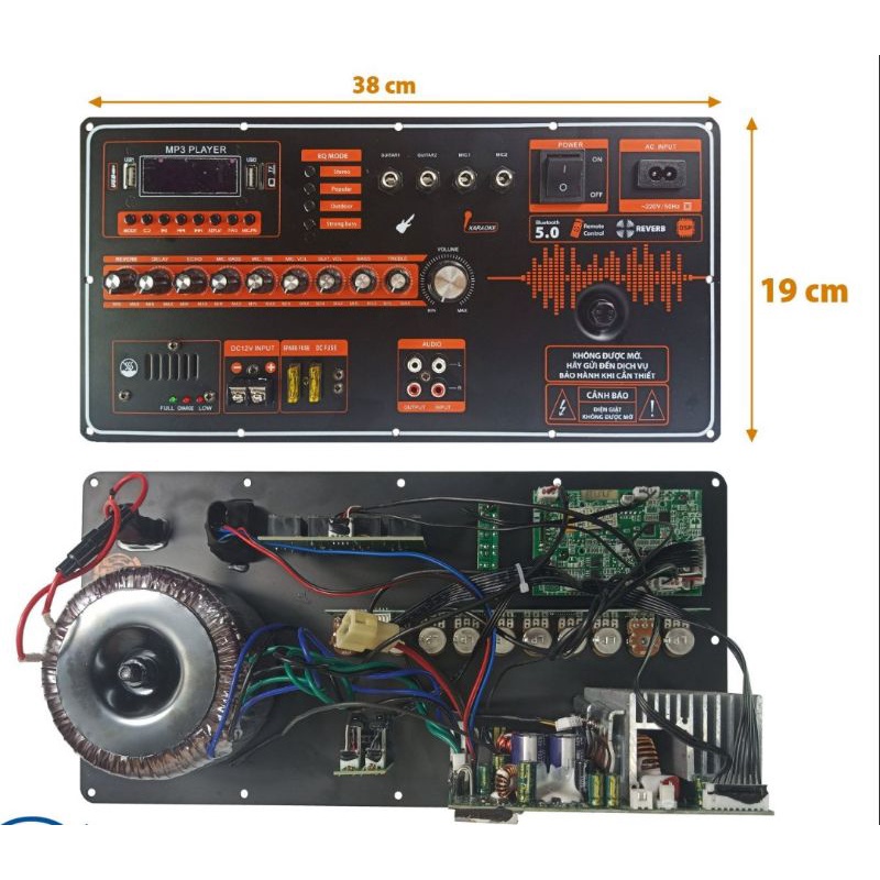 Bo Mạch Loa Kéo Nguồn Xuyến 5 Tấc Đánh 2 Bass 40 Mạnh Mẽ Echo Reverb EQ - 432 VIETNAM