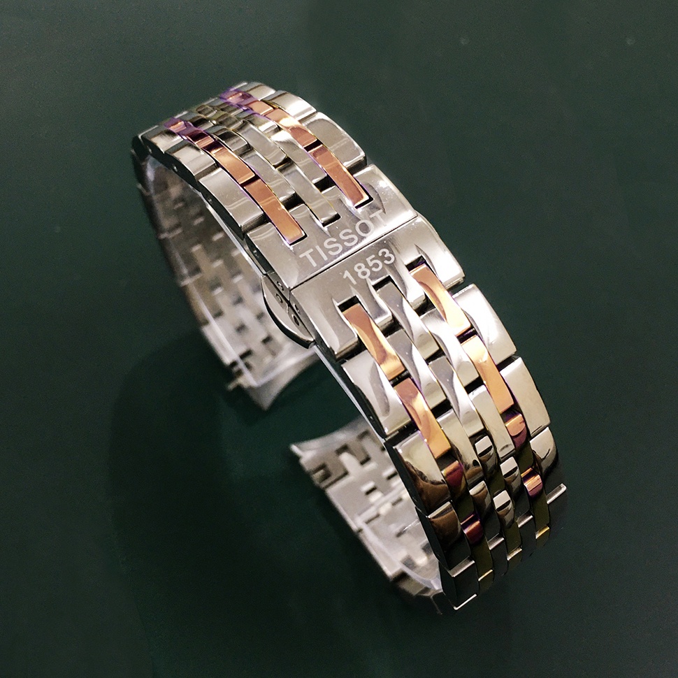 Dây đồng hồ kim loại Tissot 1853 size 19mm,20mm đầu cong
