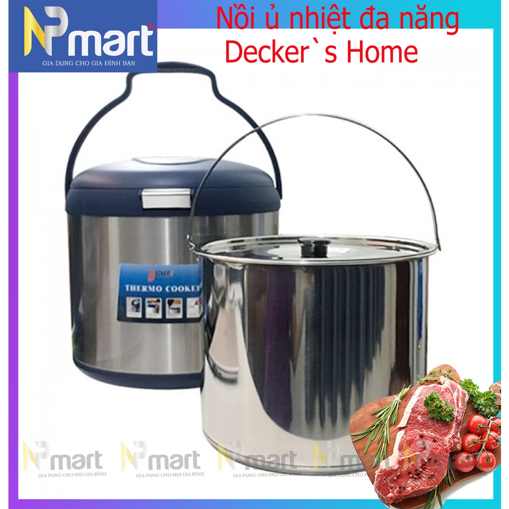 Nồi Ủ Nhiệt Đa Năng 3.5 Lít Decker’s Home YXM-D35CF (lòng trong inox) - hàng chính hãng
