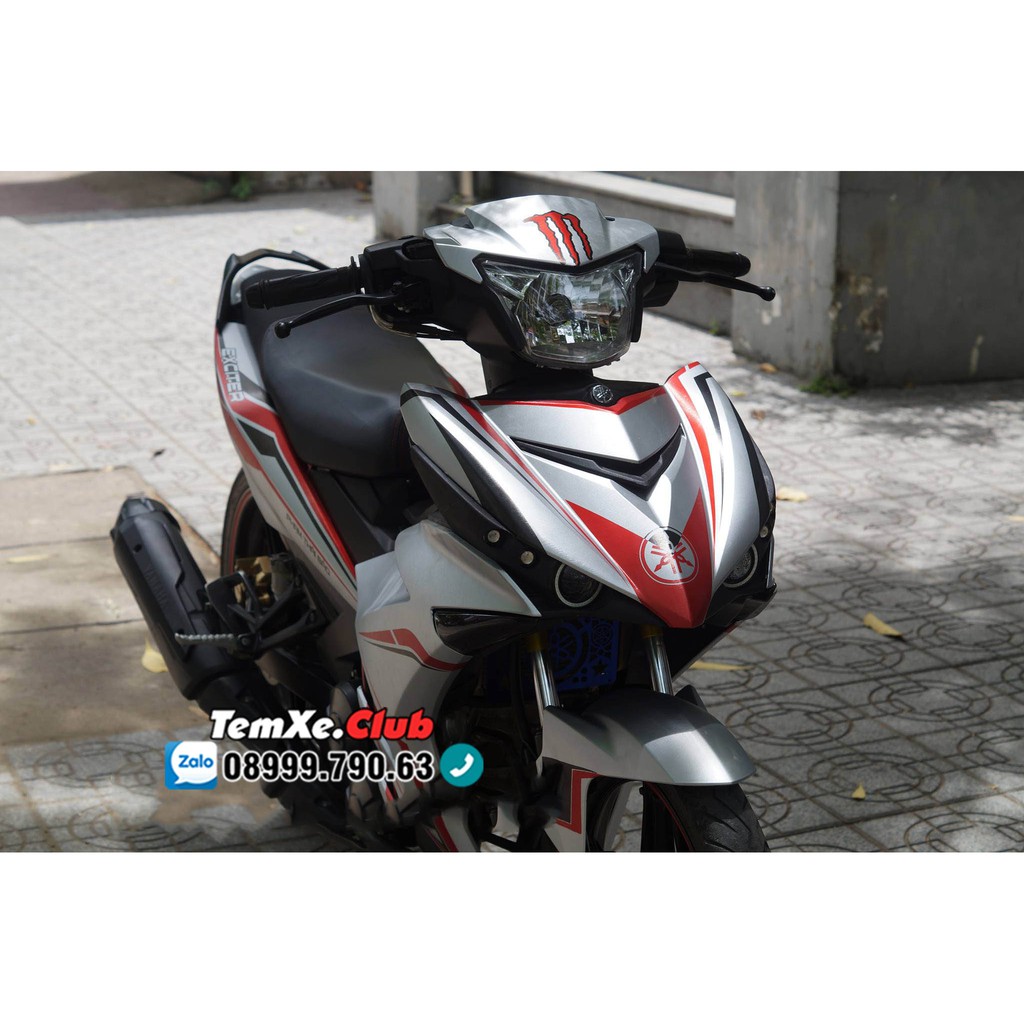 Tem trùm Exciter 150 bạc chỉ đỏ
