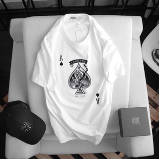 Áo thun cao cấp ✅[COMBO 6 cái  ] ✅ hình lá bài át bích - unisex