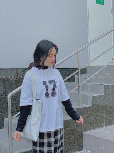 Áo thun cổ trụ tay dài