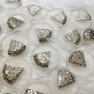 Cúc áo khoác nút veston tròn size to 3cm ánh bạc sang trọng