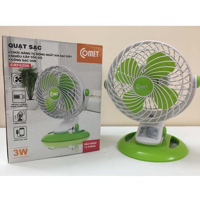 Quạt sạc mini đa năng Comet CRF0206 | BigBuy360 - bigbuy360.vn