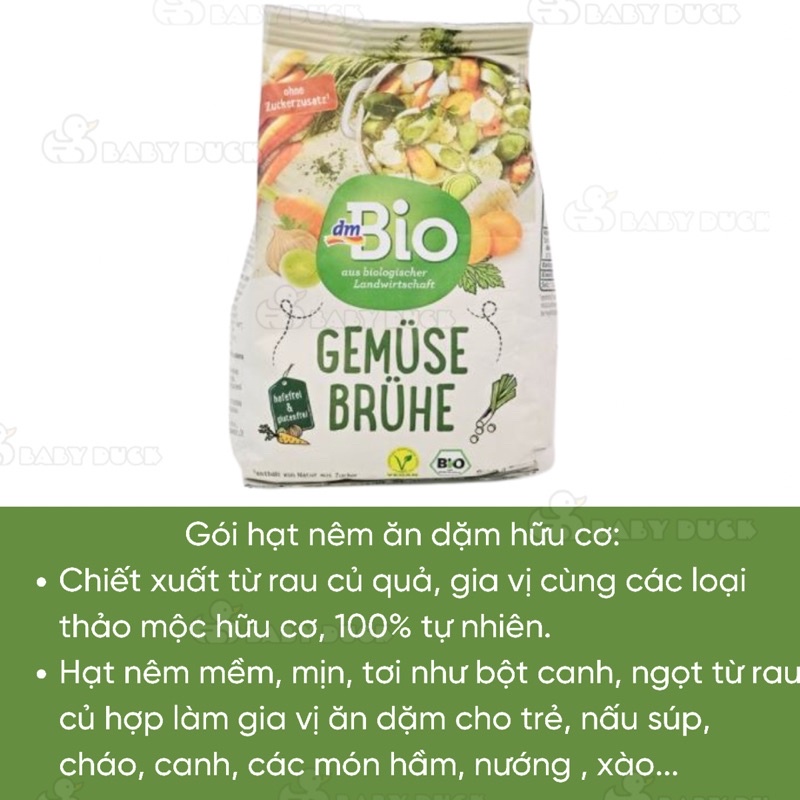 Muối ăn dặm/bột nêm ăn dặm bio hưu cơ đức, muối thảo dược, hạt nêm hữu cơ, hạt nêm ăn dặm cho bé gemuse bruhe